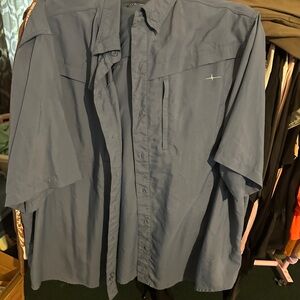 Habitat Men's Casual Blue Button Down Shirt